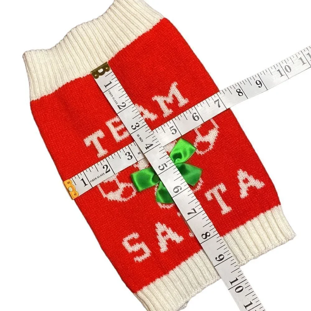 Retro Look Dog Candy Cane Christmas Sweater